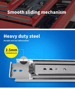 Drawer Slides/ Runners Locking Heavy Duty Undermount Ball Bearing Soft Close 48