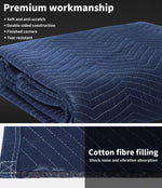 Traderight Moving Blanket Furniture Protection Quilted Removalist 1.8MX3.4M 5PCS