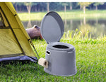 6L Camping Toilet Outdoor Portable Potty Caravan Travel Boating Bucket Brush