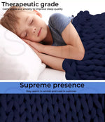 Dreamz Weighted Blanket 3KG 6.5KG 9KG Chunky Bulky Knit Throw Blanket Kids Adult