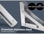 Traderight Folding Table Bracket Stainless Steel 150KG Wall Shelf Bench 2PCS 20