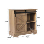 Levede Buffet Sideboard – Storage Cabinet with Sliding Barn Door for Kitchen