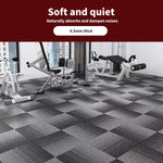 Marlow 20x Carpet Tiles Heavy Commercial Retail Office Gym Flooring 50x50cm Grey