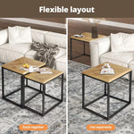 Levede Nesting Side Table Set of 2 Bedside Sofa Square End Tables Coffee Office