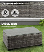 Levede 5pcs Outdoor Sofa Set Patio Furniture Setting Garden Chair Table Lounge