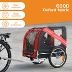 Pawz Pet Bike Trailer Foldable Pet Stroller Outdoor Cycling With Sunroof Large
