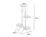 Levede Plant Stand Outdoor Indoor Metal Flower Pots Rack Corner Planter Shelf