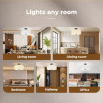 Emitto Ceiling Light Led Modern Pendant Lights Bedroom Lamp Linen Shade Flush