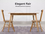 Levede Dining Table Coffee Tables Industrial Wooden Kitchen Modern Natural Oak