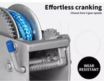 Manan Hand Winch 2000KG /4410LB 3 Speed Manual Car 4WD Boat Marine Trailer 8M