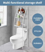 Dutxa 3 Tier Over Toilet Storage Shelf Rack Stand Washing Machine Steel Shelves