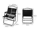 Levede 4PCS Camping Chair Folding Outdoor Portable Foldable Fishing Beach Picnic
