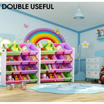 Levede 12Bins Kids Toy Box Bookshelf Organiser Display Shelf Storage Rack Drawer