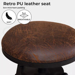 Levede 2x Industrial Bar Stools Kitchen Stool PU Leather Barstools Swivel Chairs