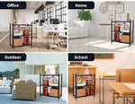 Levede Foldable Storage Shelf Display Rack Bookshelf Shelves Wheel Collapsible