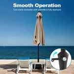 Centra 2.7M Outdoor Umbrella Solar Lights Beach Sun Stand Tilt Patio Deck Pole