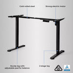 Levede Motorised Standing Desk Frame Only Single Motor Height Adjustable