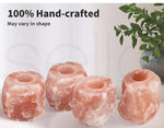 4x Himalayan Salt Lamp Tealight Candle Holder Decor Natural Crystal Ionizer Home