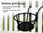1xLevede Flower Holder Plant Stand Hanging Pot Basket Plant Garden Wall Storage