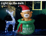 Santaco Inflatable Christmas Decorations Bubbly Bear 1.5M LED Lights Xmas Party