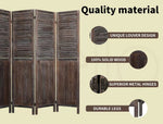 Levede 6 Panel Partition Room Divider Folding Screen Privacy Stand Wood 170X240
