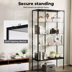 Stacked 5mm Tempered Glass Display Cabinet Steel Collections 4 Tier 160m Tall