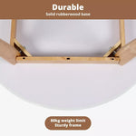 Levede Dining Table Round Rubberwood Base Kitchen Cafe Restaurant White 100cm