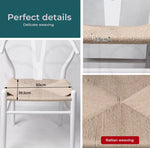 Levede 2x Dining Chairs Wooden Hans Wegner Chair Wishbone Chair Cafe Lounge Seat
