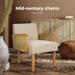 Levede Accent Armchair Rattan Single Sofa Chair Lounge Side Chairs Natural