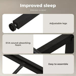 Levede Double Bed Frame Industrial Tufted Noise Free Headboard USB Charge