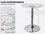 Levede Bar Table Swivel Gas Lift Counter Dining Furniture Cafe Outdoor White