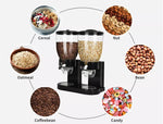 Toque Double Cereal Dispenser Dry Food Storage Container Dispense Machine Black