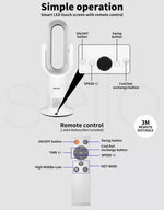 Spector Electric Portable Space Heater 1650W 2IN1 Bladeless Fan Remote Ceramic