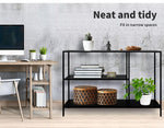 Levede 3-Tier Console Table Office Furniture Desk Hallway Side Entry Hall Shelf