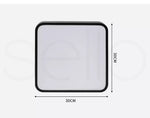 Emitto Ultra-Thin 5CM LED Ceiling Down Light Surface Mount Living Room Black 18W