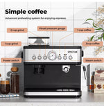 Spector Coffee Machine Espresso Capsule 2 In 1 Maker with Grinder Flat White
