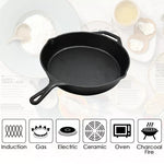 Toque 30cm Cast Iron Frying Pan Non Stick Steak Skillet Round BBQ Grill Cookware