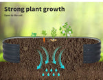 Lambu Garden Bed Planter Raised Coated Galvanised Steel Vegetable Beds Oval 3.2m