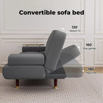 Levede Convertible Sofa Bed Lounge Couch Charging Station 3-Seater Side Table