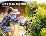 Levede Plant Stand Outdoor Indoor Metal Flower Pots Rack Corner Planter Shelf