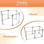 Pawz Pet Playpen Transparent Acrylic Folding Dog Fence Kennel Install 8 Panel