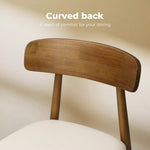 Levede 2x Dining Chairs Kitchen Chair PU Leather Rubberwood Frame Cafe Lounge