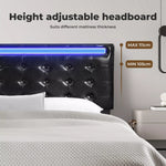Levede Floating Bed Frame Double Queen with Headboard LED Lights Mattress Base