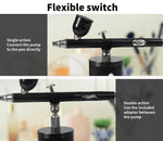 Traderight Airbrush Kit Compressor Cordless Dual Action USB Portable Spray Paint