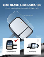 Galvan 2x Extendable Towing Mirrors Black for Toyota Landcruiser LC 100 98-07