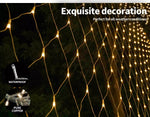 Emitto LED String Fairy Lights Net Mesh Curtain Weding Party Xmas Decor Outdoor