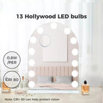 Yezi Hollywood Mirror Arch-shaped Vanity Makeup Mirror with Lights Tabletop
