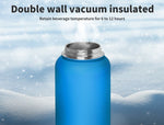 Water Bottle Stainless Steel Vacuum Cup BPA Free Sport Cycling 1.2L Blue
