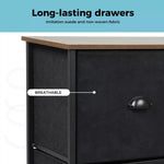 Levede Chest of 5 Drawers Storage Cabinet Dresser Lowboy Organizer Suede Drawer