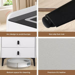 Levede Smart Bedside Table Wireless Charging LED Lights 2 Drawers Storages Best